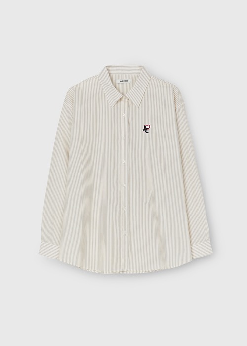 [5%] Classic Cotton Shirt_ST Beige